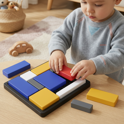 Wooden Puzzle Blocks Shape Sorting Brain Toy Kids Learning