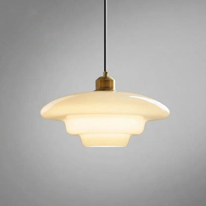 White Glass Pendant Light | Modern Mid-Century Elegance