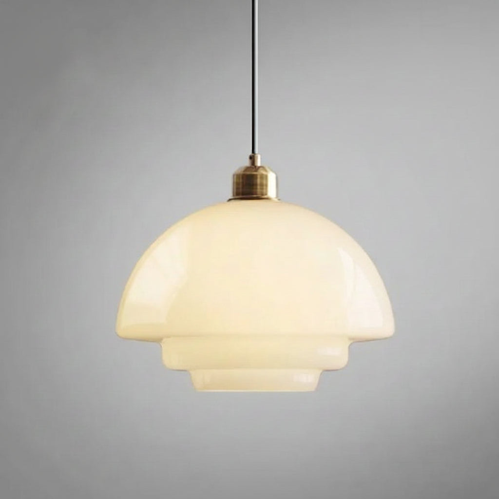 White Glass Pendant Light | Modern Mid-Century Elegance