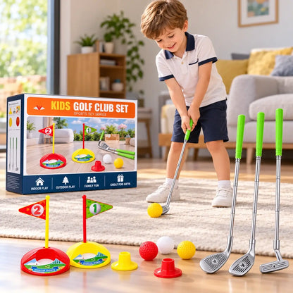 Kids Retractable Golf Club Set Indoor Outdoor Play