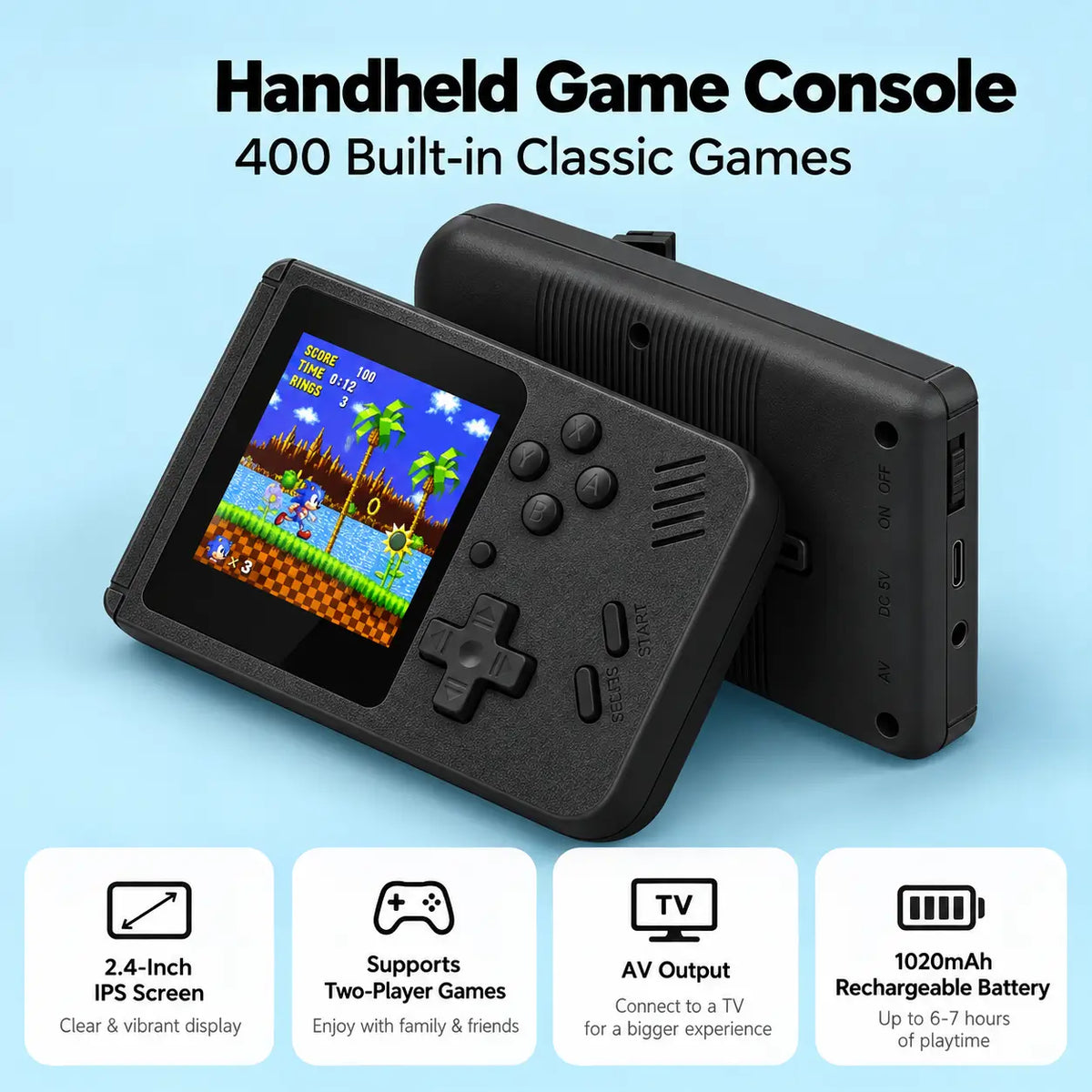 Game Console Portable Handheld Retro Arcade Player