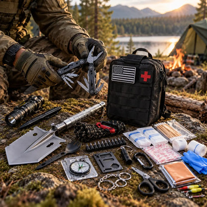 Survival First Aid Backpack Multi-Tool Kit