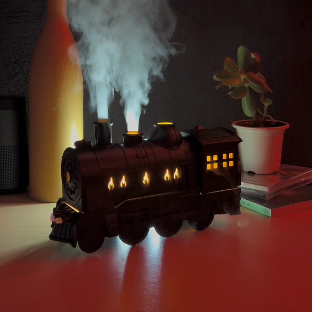 Humidifier Essential Oil Diffuser Train Plastic USB LED Night Light - Image 2