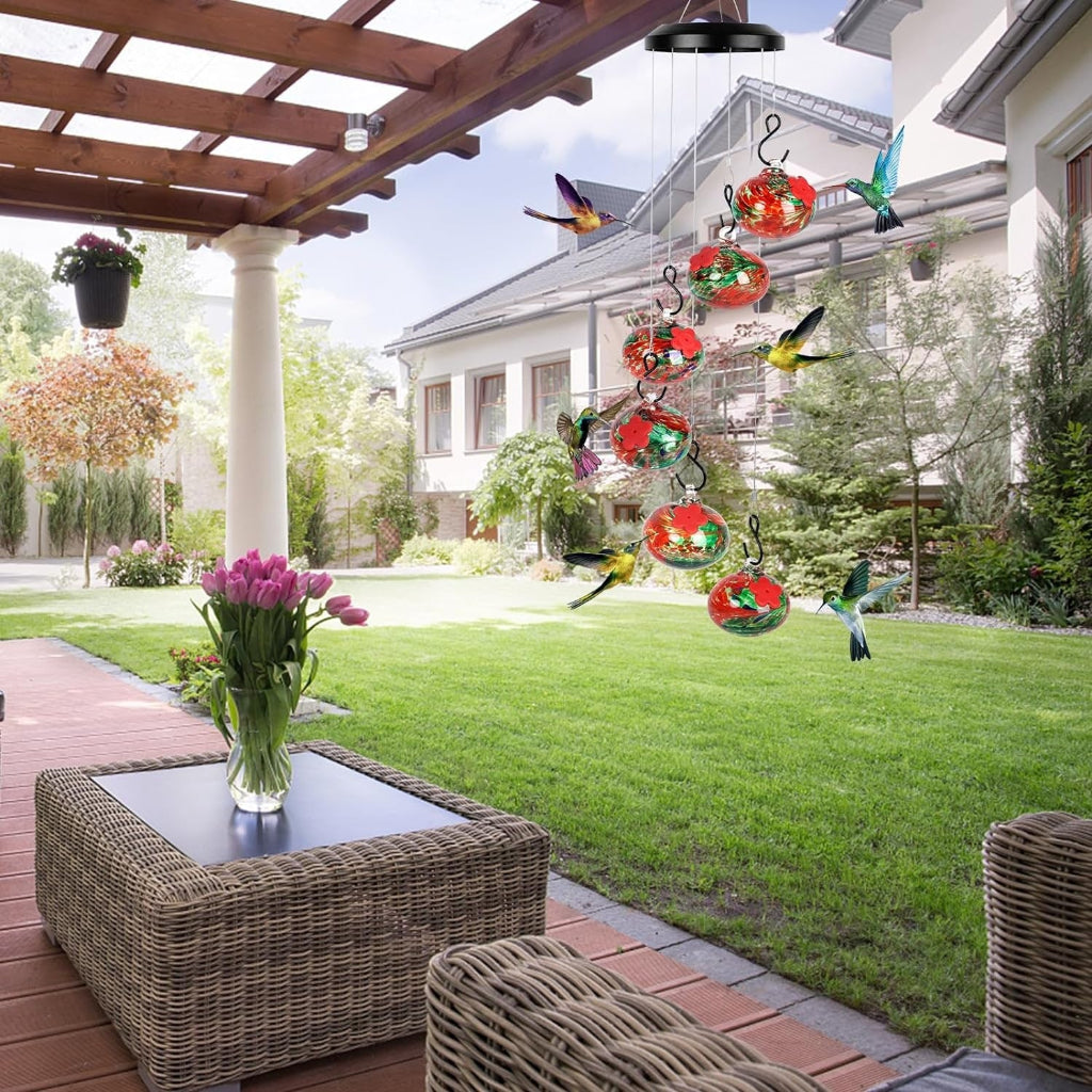 Hummingbird Feeder Wind Chime Garden Decor - Image 2