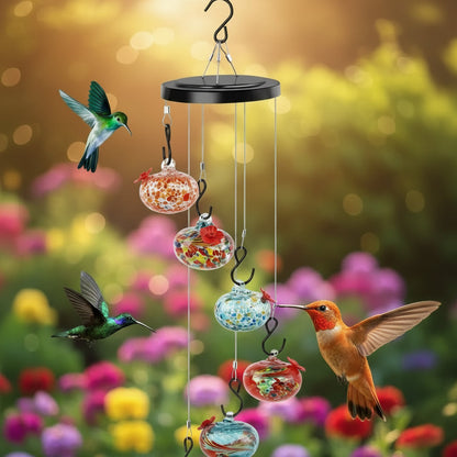 Hummingbird Feeder Wind Chime Garden Decor - Image 3