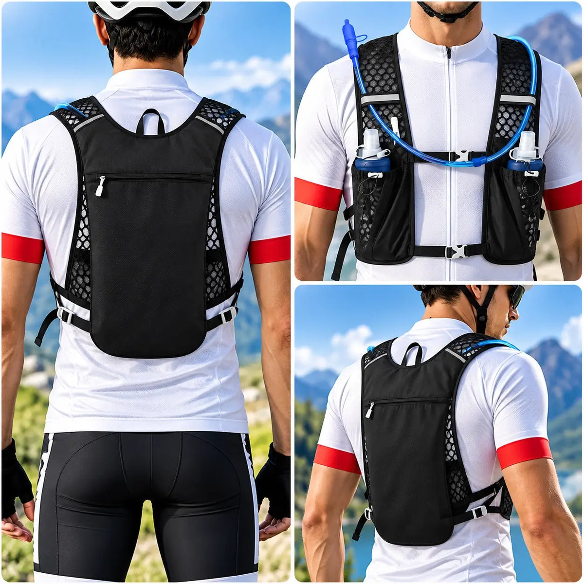Lightweight Hydration Running Vest With Water Bladder Kit