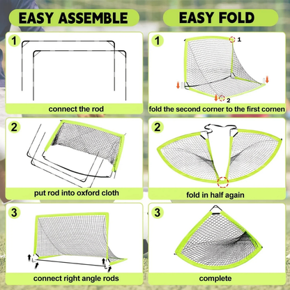 Portable Soccer Net Target Training Goal Accurate Shooting Practice