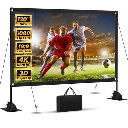 Portable Outdoor Projector Screen Stand Easy Setup Stable Viewing