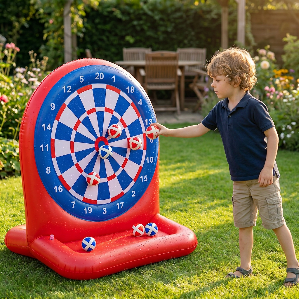 Inflatable Water Target Game Outdoor Fun Sticky Darts - Image 1
