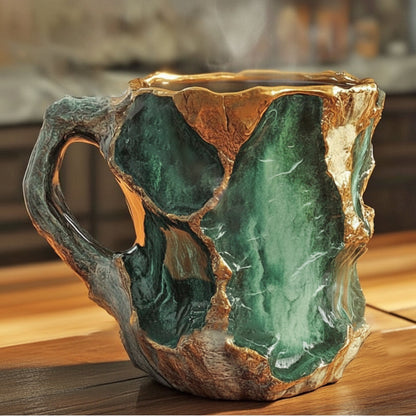 Insulated Coffee Cup Handcrafted Mug Unique Design Crystal - Image 3