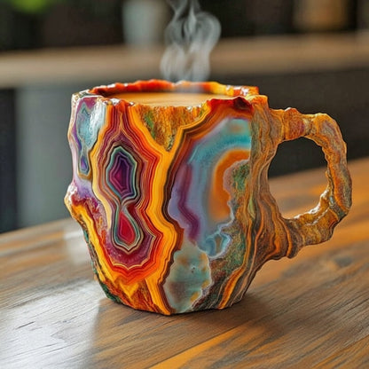 Insulated Coffee Cup Handcrafted Mug Unique Design Crystal - Image 5