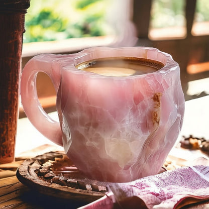 Insulated Coffee Cup Handcrafted Mug Unique Design Crystal - Image 6