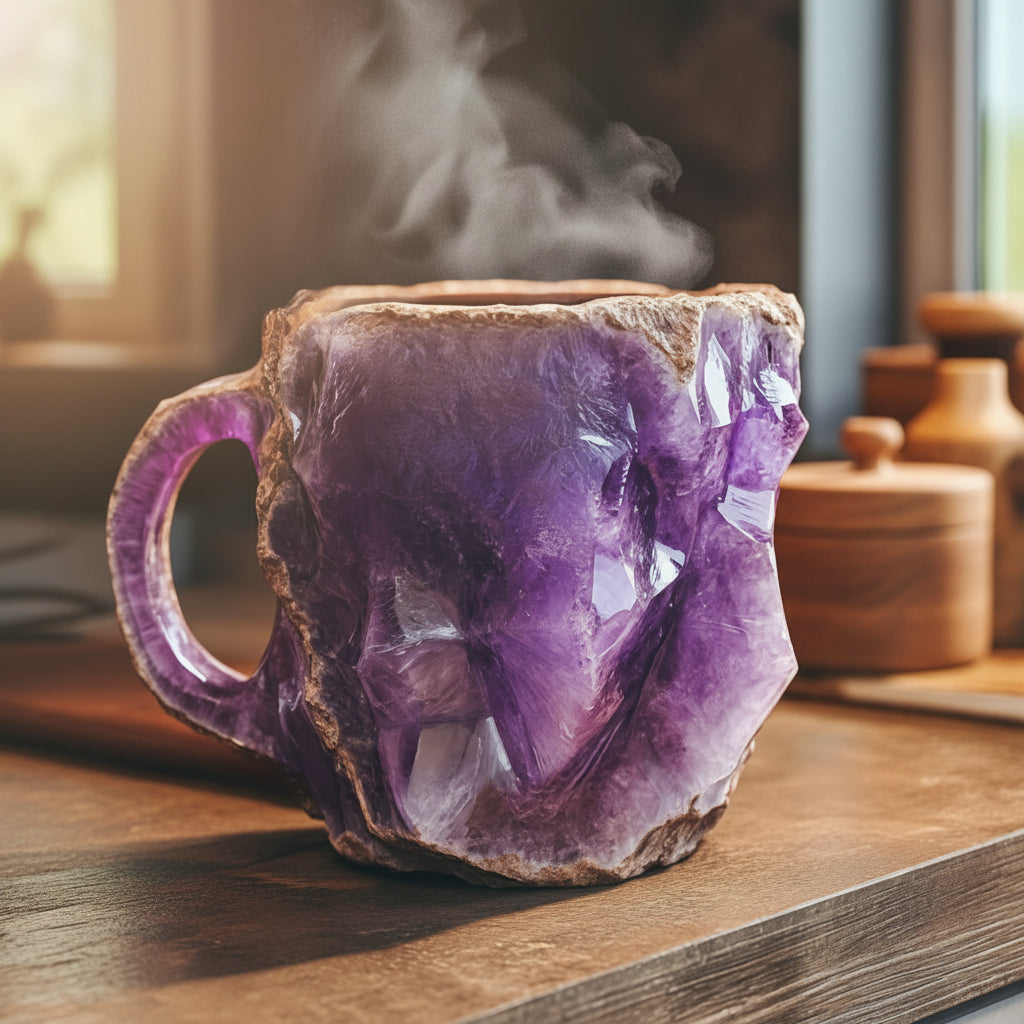 Insulated Coffee Cup Handcrafted Mug Unique Design Crystal - Image 7