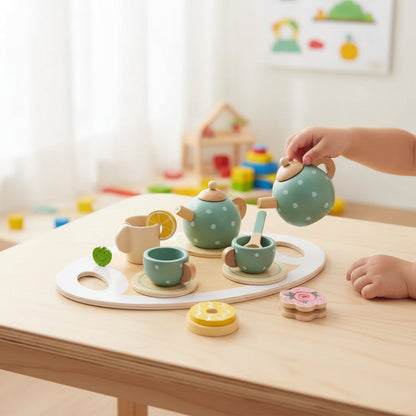 Kids Tea Set Fine Motor Skills Toy Playtime Activity - Image 1