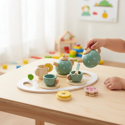 Kids Tea Set Fine Motor Skills Toy Playtime Activity - Image 1