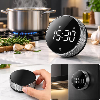 Kitchen Timer Rotating Digital Countdown