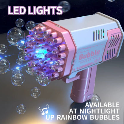 Bubble Gun LED Bubble Blower Toy Outdoor Kids Play