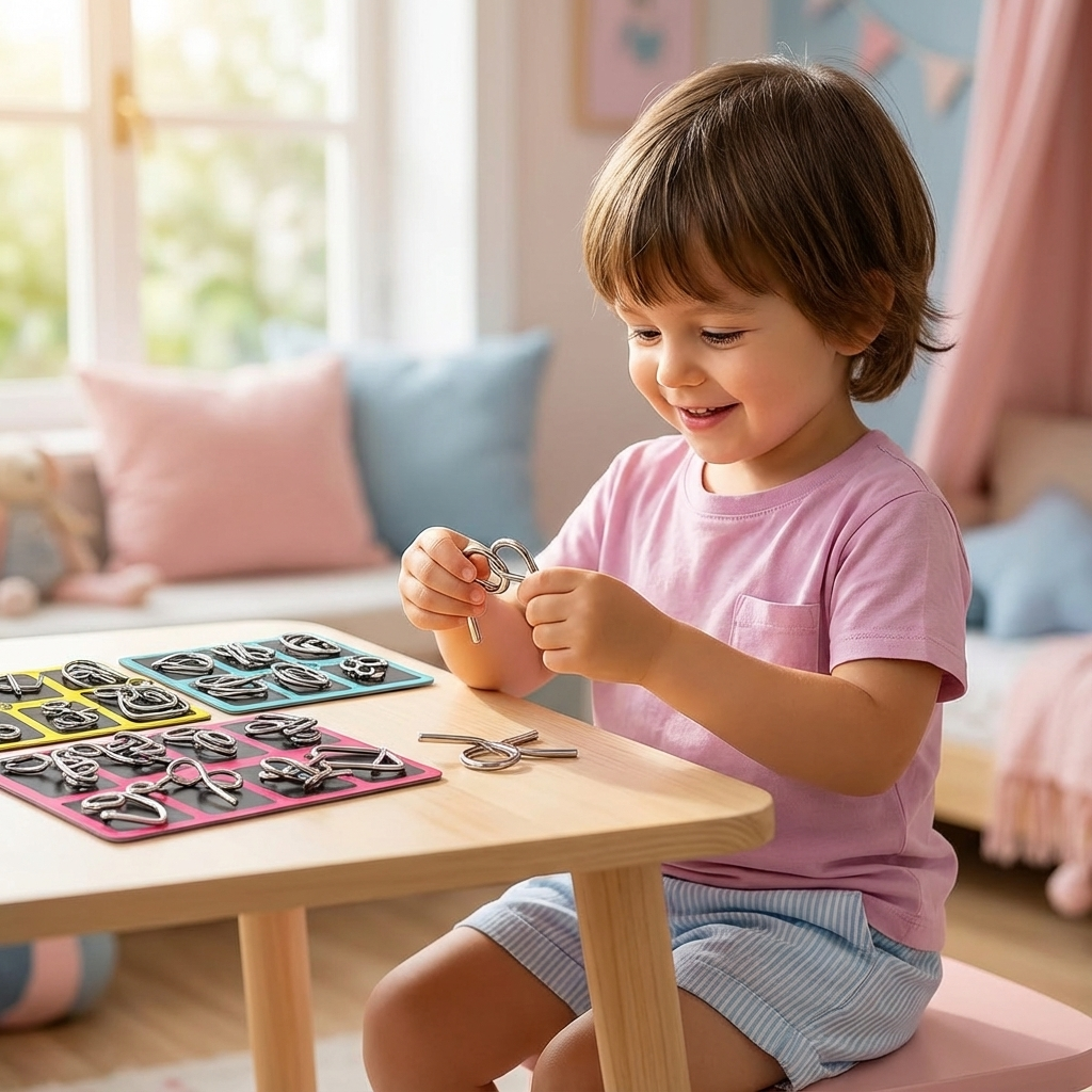 Logic Metal Puzzles Problem Solving Toys - Image 1