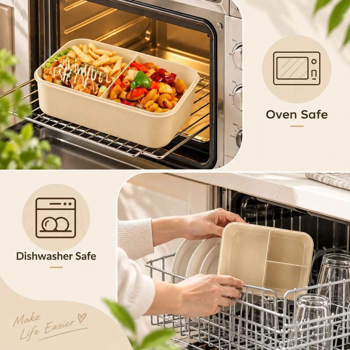 MealMate | Bento Lunch Box with Utensils | 4 Compartments & Leak-Proof Design