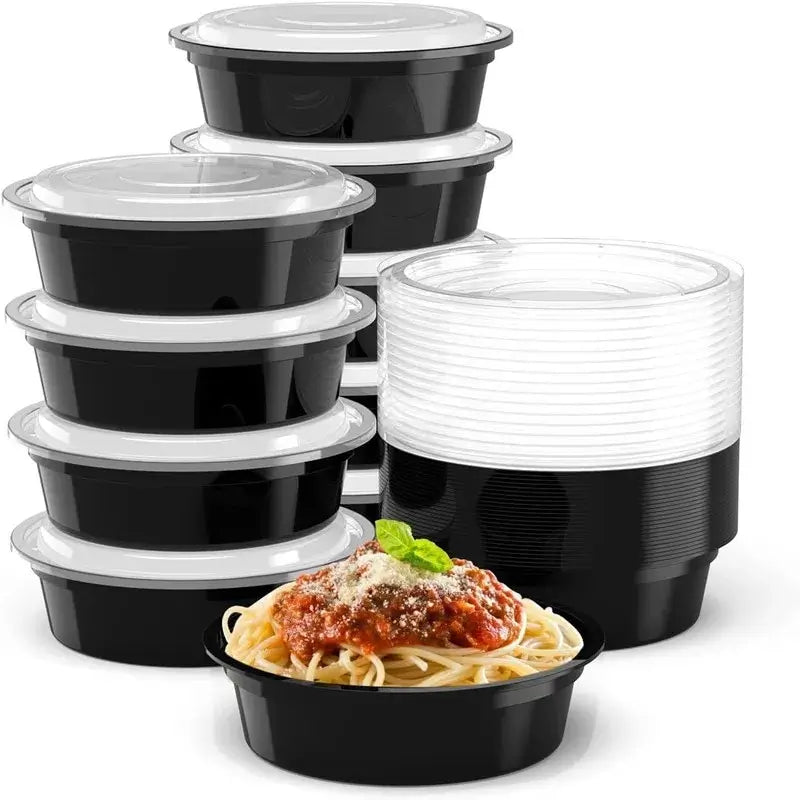 Food Storage Disposable Plastic Meal Boxes - 10 Pcs