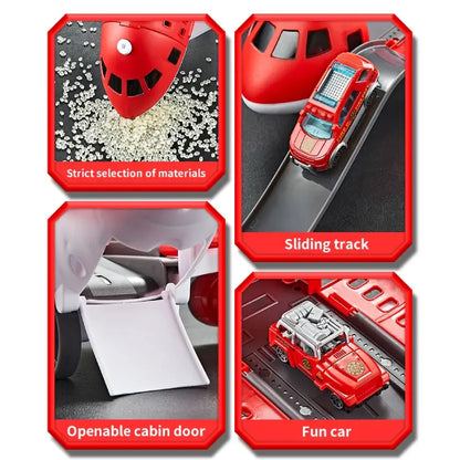 Toy Playset Airplane Vehicle Transport Kids Action Set