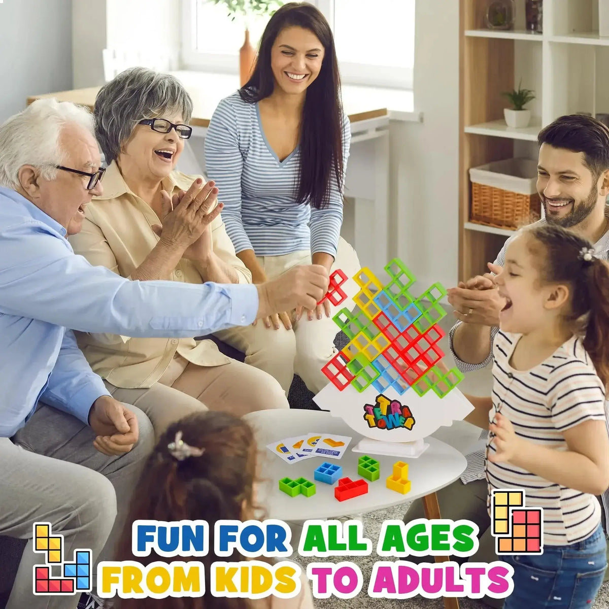 Family Board Game Stacking Block Game Fun All Ages