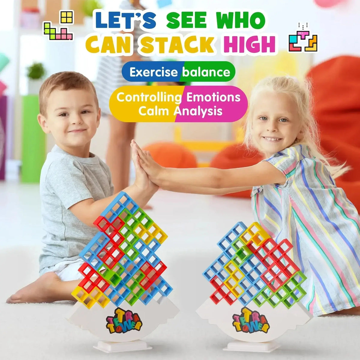 Family Board Game Stacking Block Game Fun All Ages