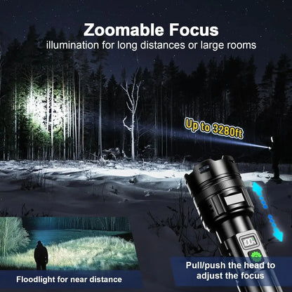 LED Flashlight High Lumens Rechargeable Tactical Waterproof Torch