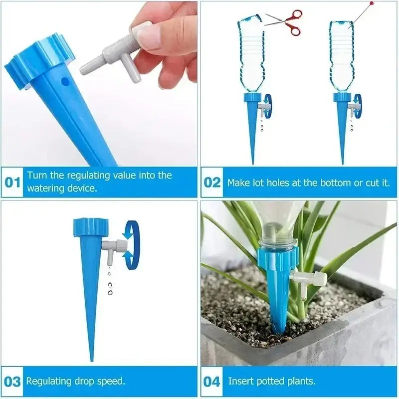 12 Pcs Automatic Plant Watering Spikes Garden Irrigation
