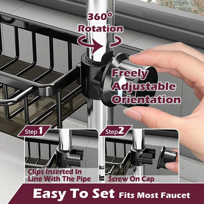 Dish Drying Rack Sink Caddy Organizer Kitchen Storage Basket
