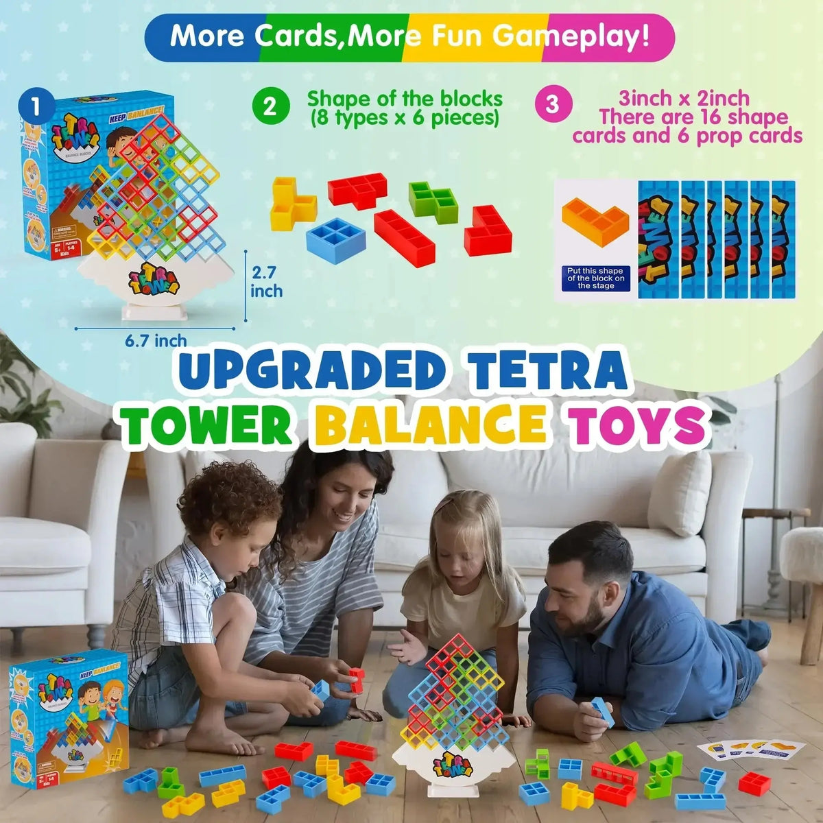 Family Board Game Stacking Block Game Fun All Ages