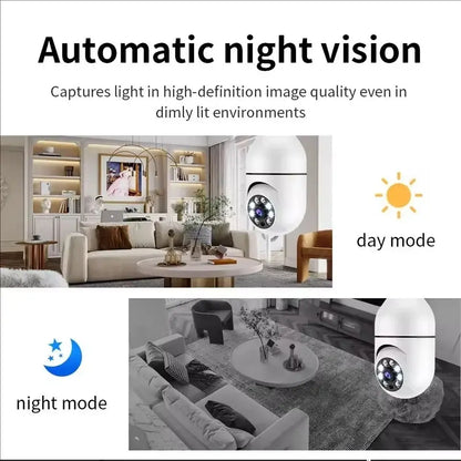 Wireless Security Camera Lightbulb Indoor Outdoor Use