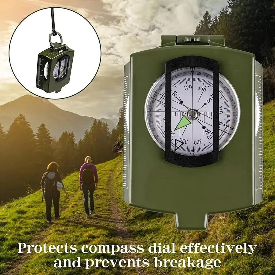 Lensatic Compass Outdoor Navigation Portable Hiking Tool