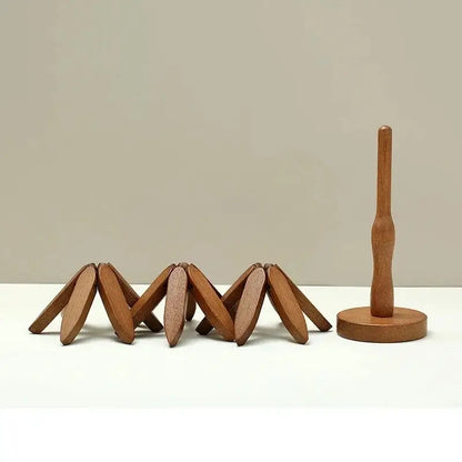 Kitchen Trivet Wooden Heat Resistant Folding Tree Design Set