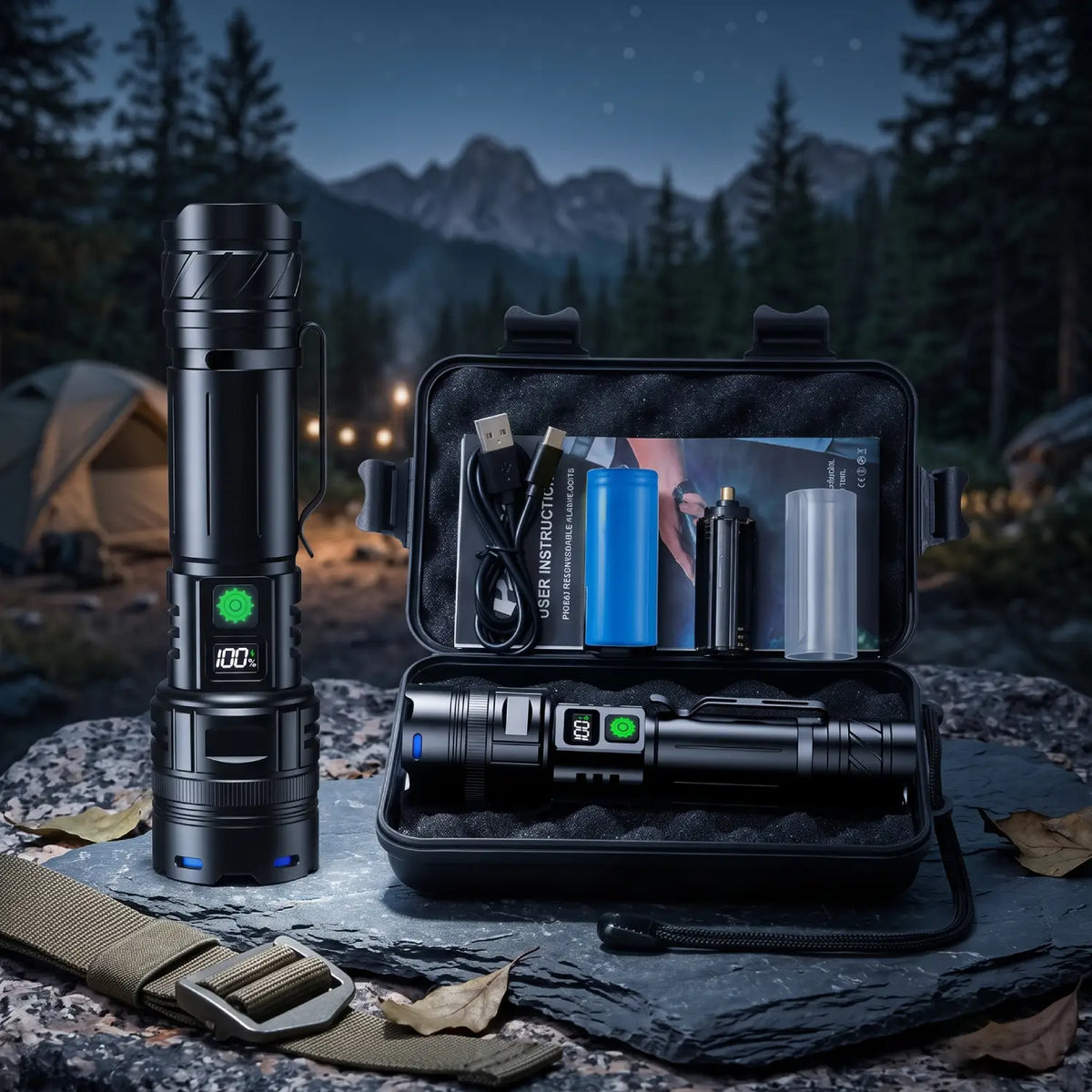 LED Flashlight High Lumens Rechargeable Tactical Waterproof Torch