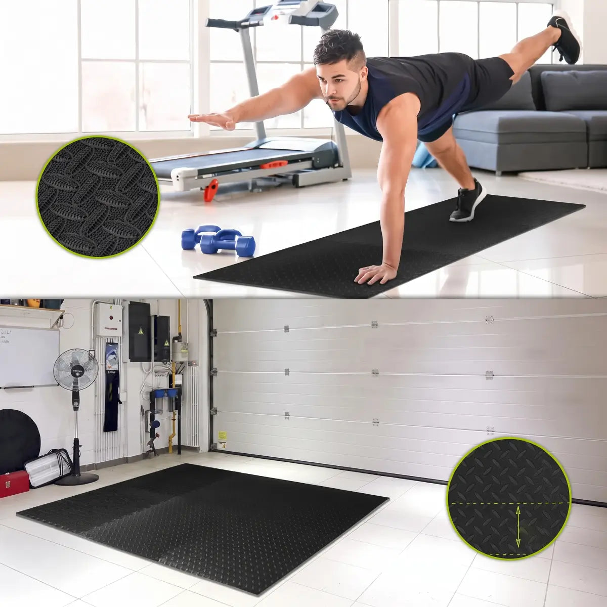 Gym Floor Mats Interlocking EVA Foam Exercise Flooring Tiles