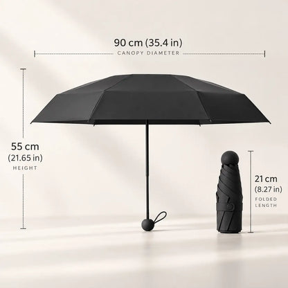 Mini paraguas de viaje con protección UV