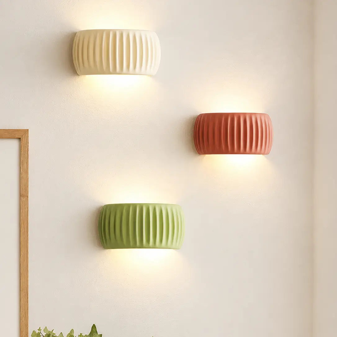 French Resin Wall Lamp | Textured Modern Sconce
