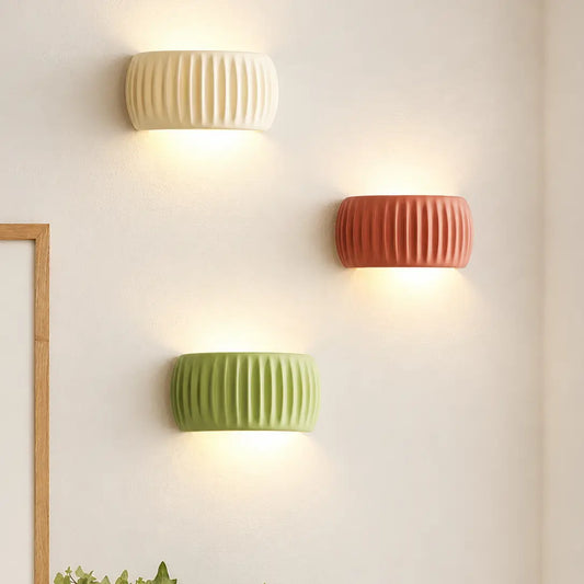 French Resin Wall Lamp | Textured Modern Sconce