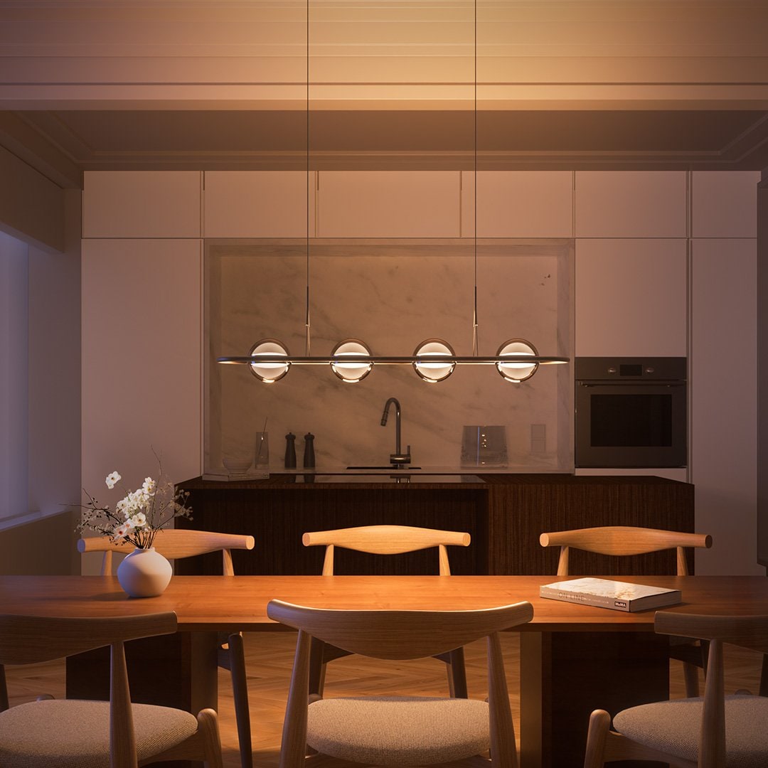 Modern Pendant Light Adjustable Sleek Design Dining Room