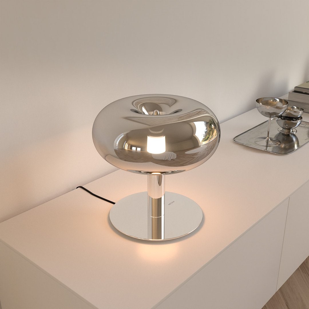 Modern Table Lamp Crystal LED Touch Dimmable Base Glass - Image 1