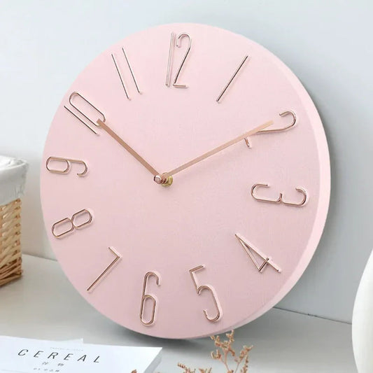 Wall Clock Silent Round Home Office Decor