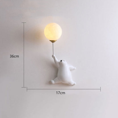 Modern Wall Lamp Cute Bear Design Home Decor Accent