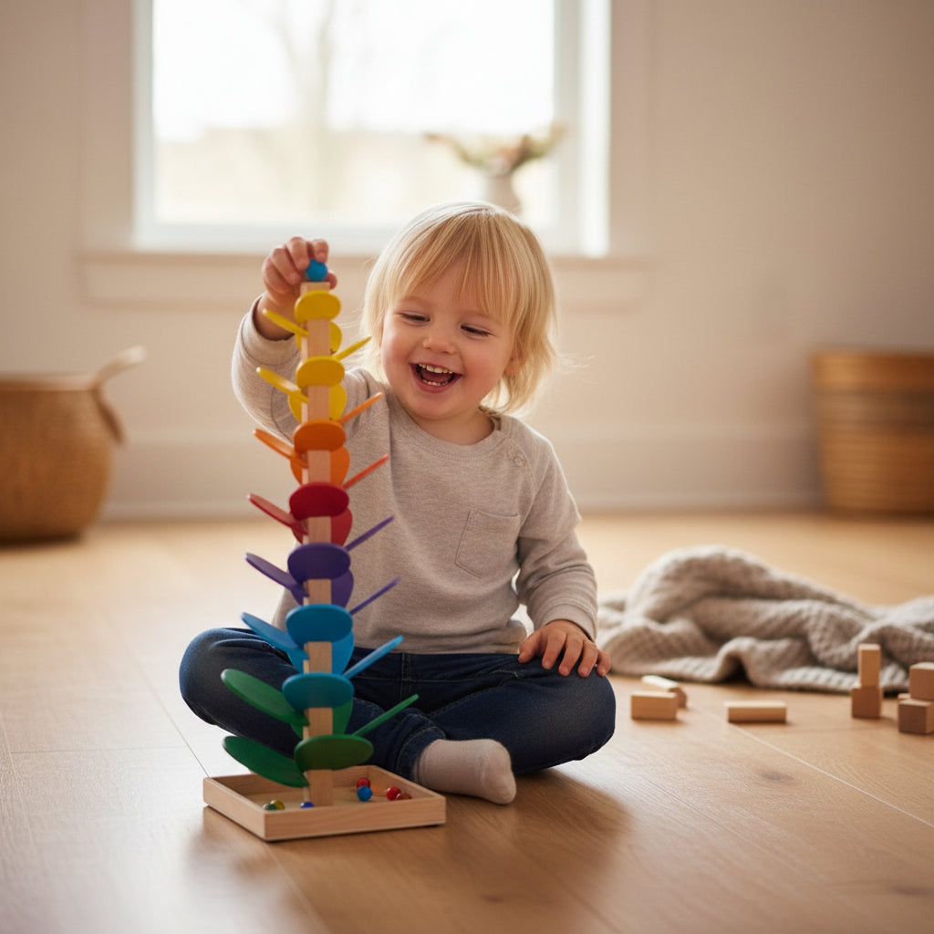 Musical Tree Toy Toddlers Colorful Wooden Activity Playset - Image 1