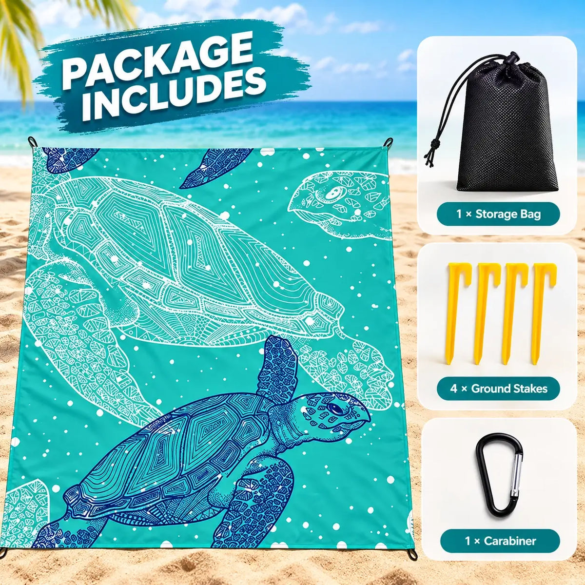 Sandproof Beach Blanket Outdoor Travel Picnics