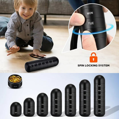 Pill Organizer Portable Case Travel Friendly Design