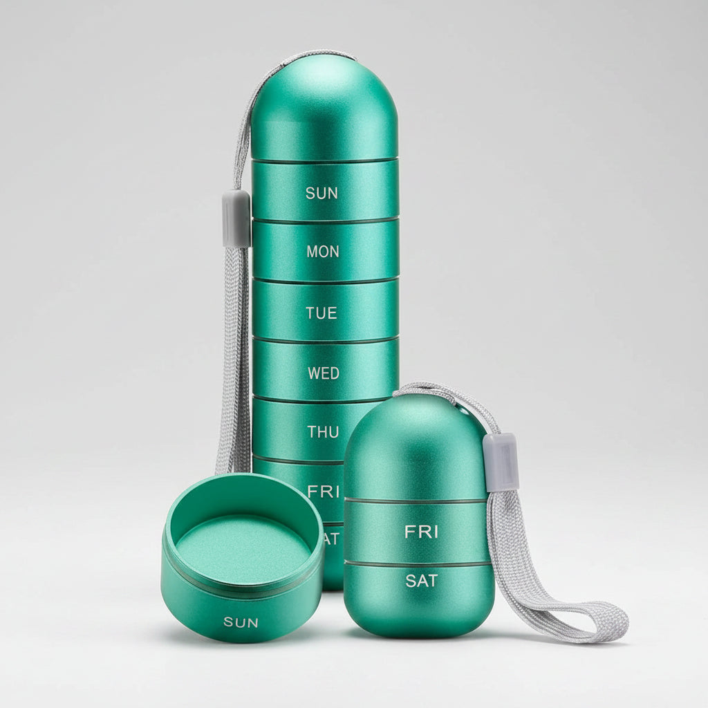 Pill Organizer Portable Case Travel Friendly Design - Image 2