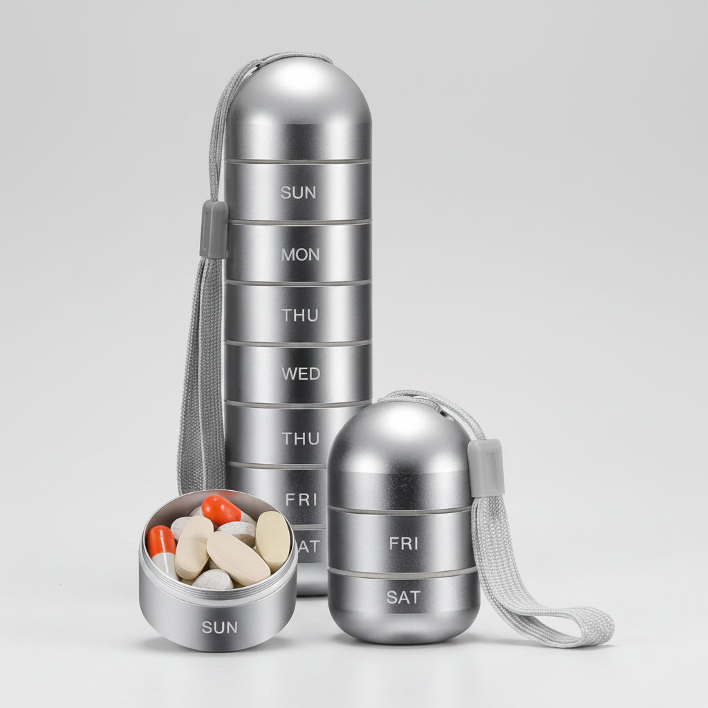 Pill Organizer Portable Case Travel Friendly Design - Image 3