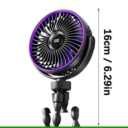 Portable Battery Operated Clip-On Fan Adjustable Foldable