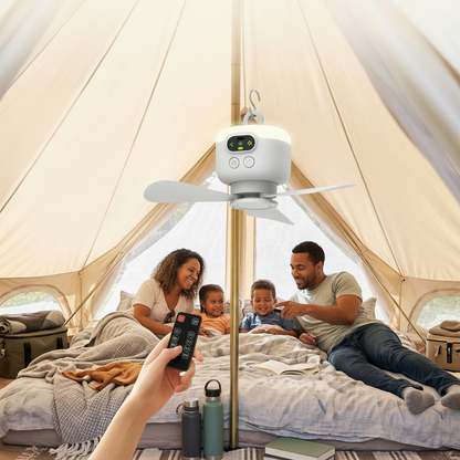 Portable Fan Camping Remote Control Hanging Hook